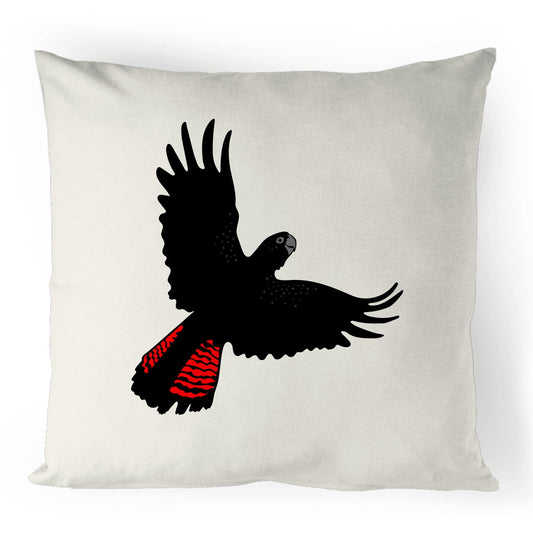 Black Cockatoo 100% Linen Cushion Cover