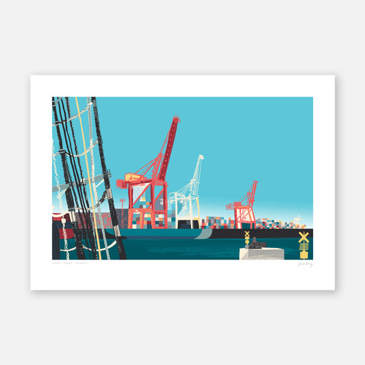 Arrival Cranes - A3 Art Print