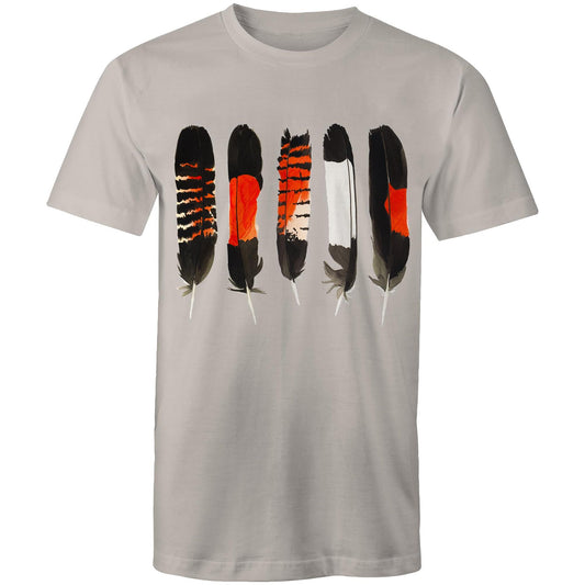 Five Black Cockatoo Feathers - Mens T-Shirt