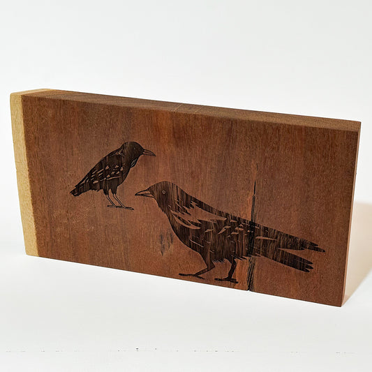 Raven Art on wood