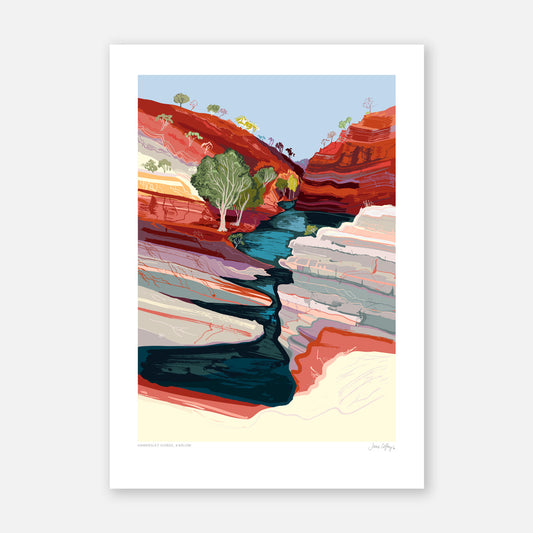 Hamersley Gorge Karijini - A3 Art Print