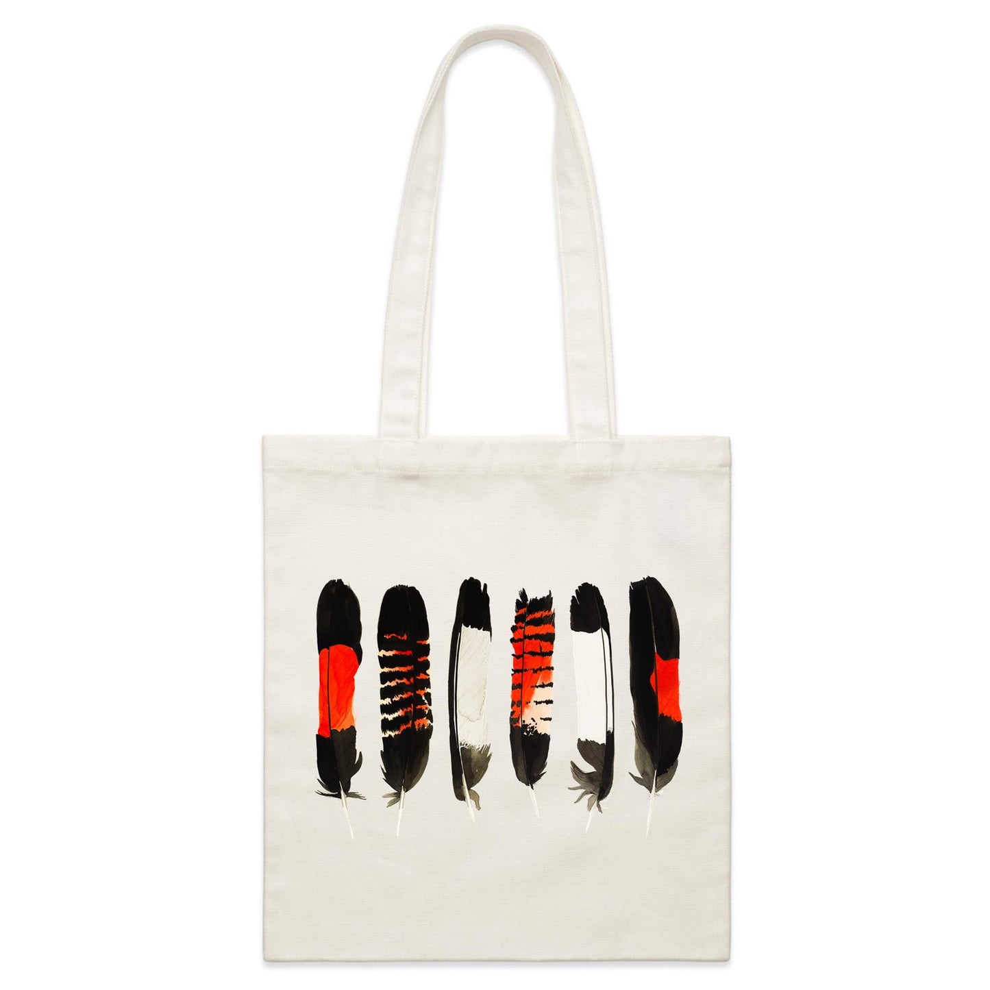 Black Cockatoo Feathers - Canvas Tote Bag