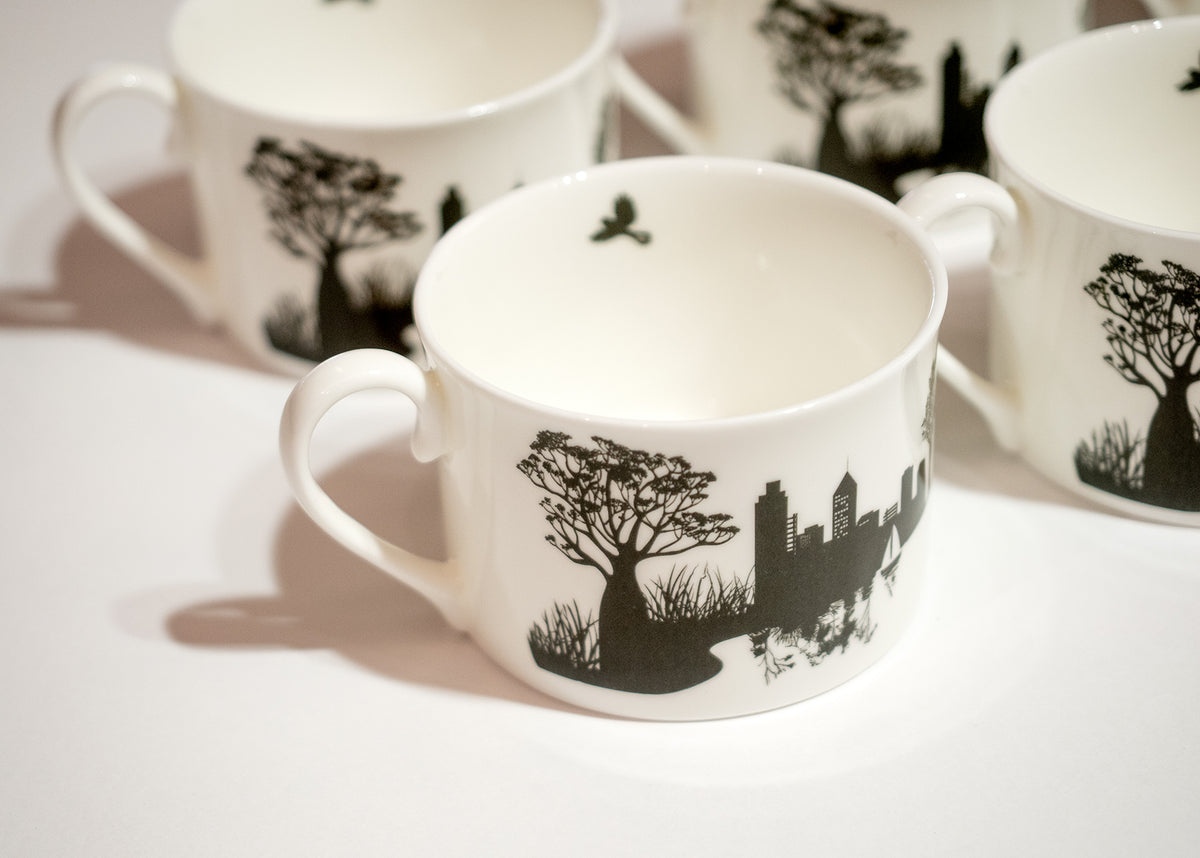 Perth City View - Limited Edition Low Mug - Set of 6
