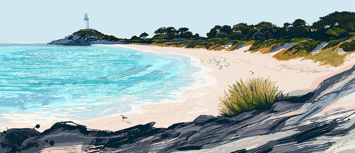 Pinky Beach Wadjemup Rottnest - Limited Edition Print