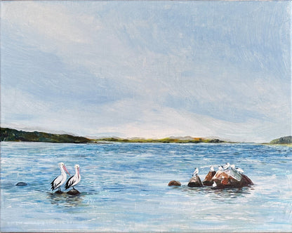 Pelican Rocks, Augusta Painting