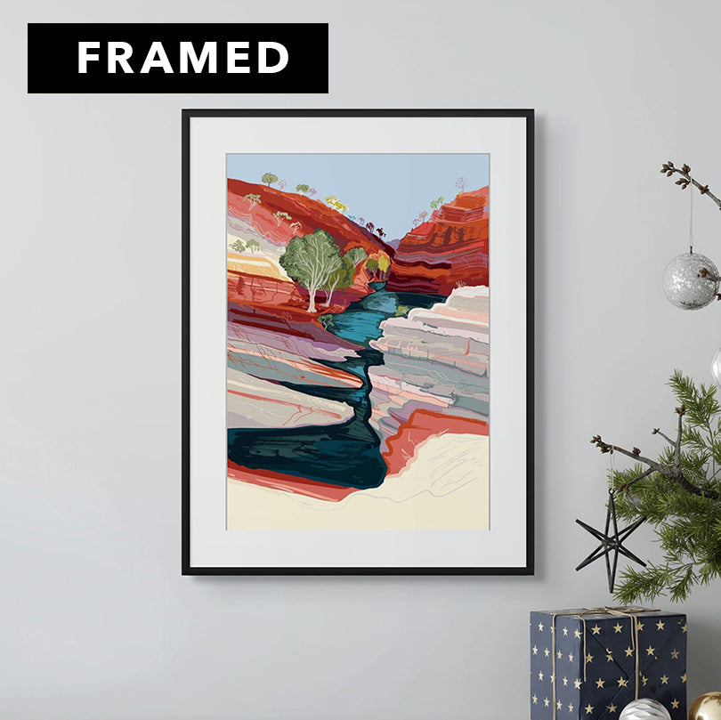 FRAMED Karijini Hamersly Gorge - Limited Edition Print