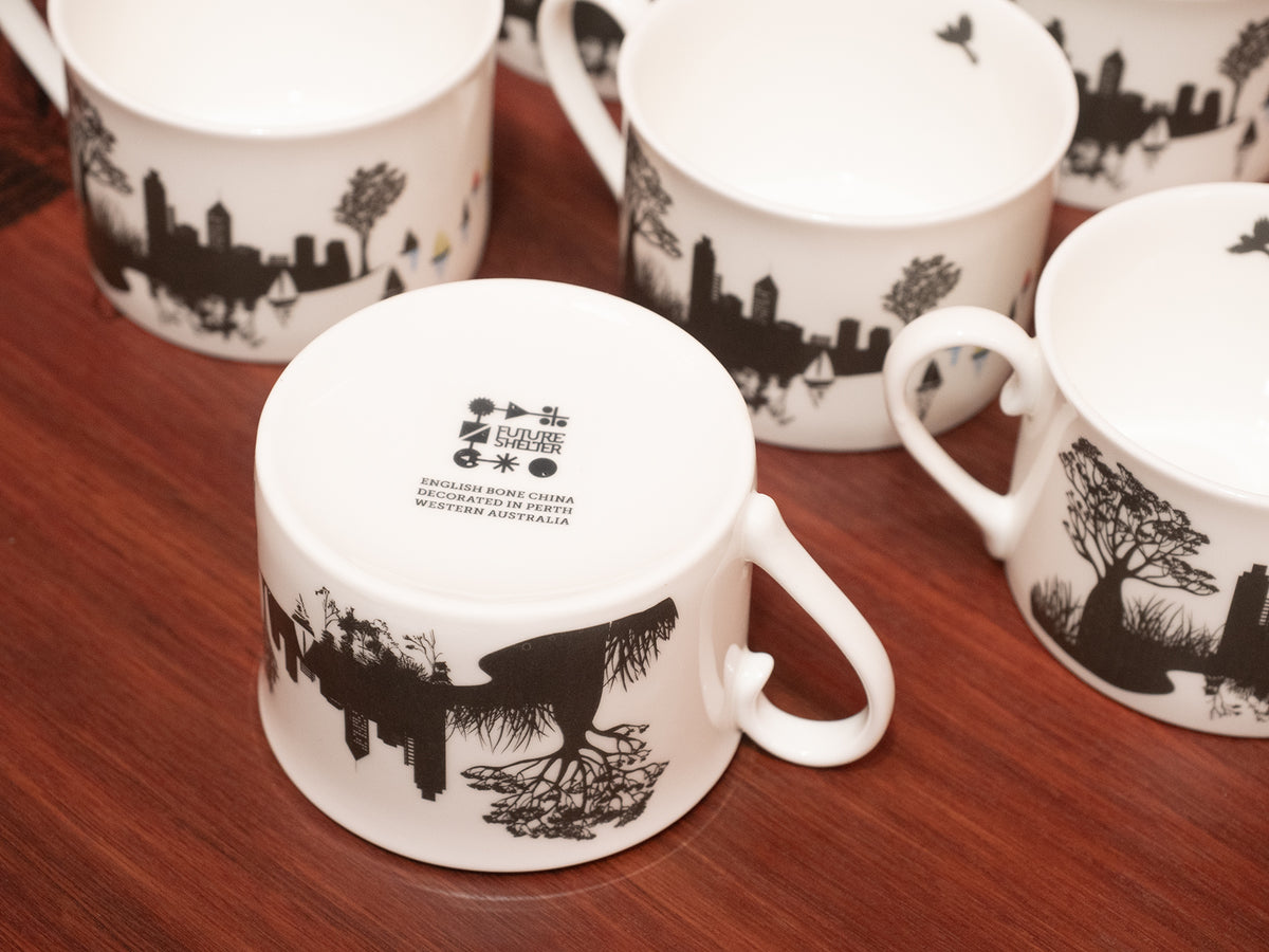 Perth City View - Limited Edition Low Mug - Set of 6
