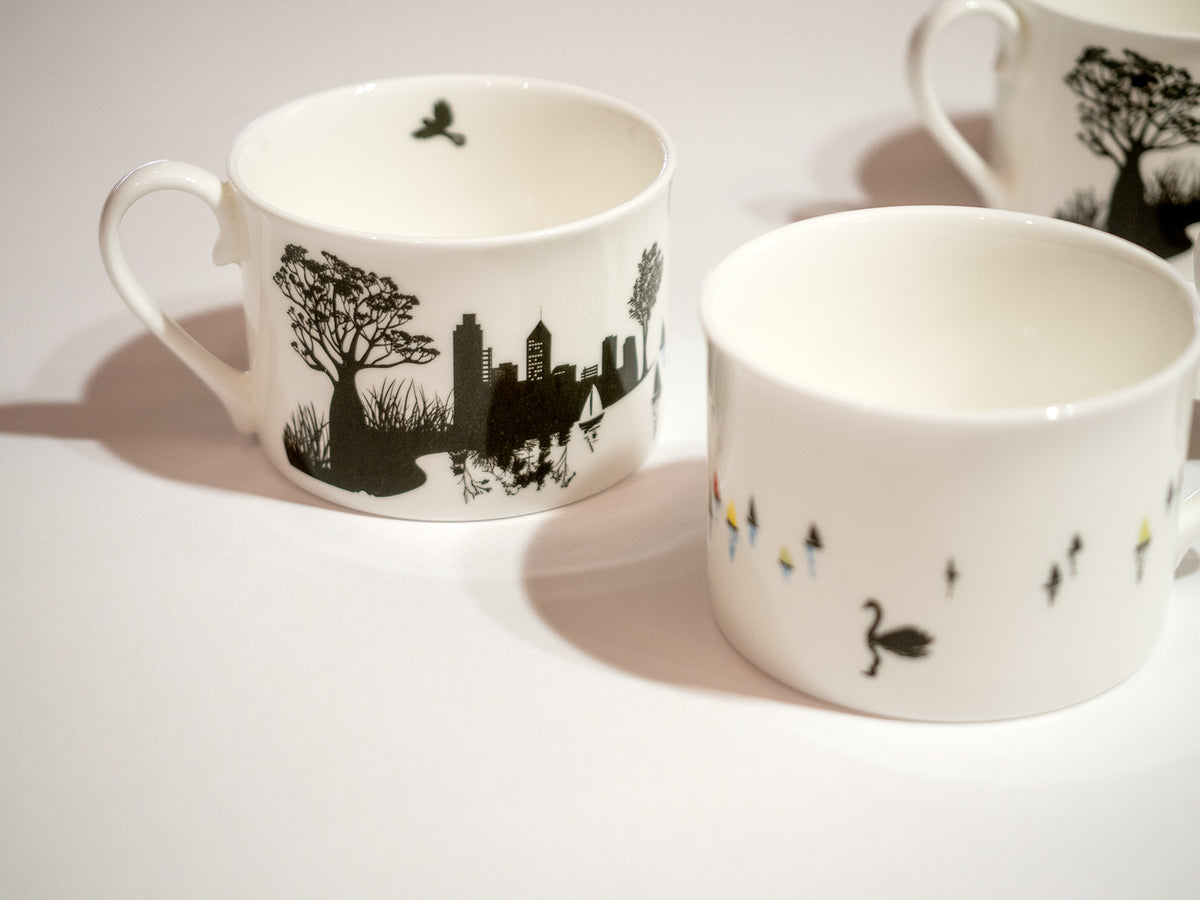 Perth City View - Limited Edition Low Mug - Set of 6