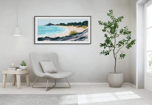 Pinky Beach Wadjemup Rottnest - FRAMED